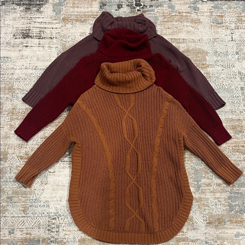 ‼️ 3 Express Cable Knit Cowl Neck Sweaters ‼️